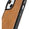 iCarer Leather Oil Wax case covered with natural leather for iPhone 14 Plus brown - (WMI14220719-TN)