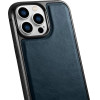 iCarer Leather Oil Wax case for iPhone 14 Pro Max leather case blue - (WMI14220720-BU)
