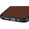 iCarer Leather Oil Wax Genuine Leather Case for iPhone 14 Plus (MagSafe Compatible) Brown - (WMI14220719-BN)