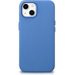 iCarer Litchi Premium Leather Case iPhone 14 Magnetic Leather Case with MagSafe Light Blue - (WMI14220709-LB)