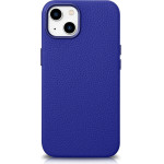 iCarer Litchi Premium Leather Case iPhone 14 Plus Magnetic Leather Case with MagSafe Dark Blue - (WMI14220711-DB)