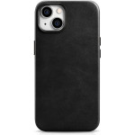 iCarer Oil Wax Premium Leather Case iPhone 14 Plus Magnetic Leather Case with MagSafe Black - (WMI14220703-BK)