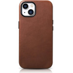 iCarer Oil Wax Premium Leather Case iPhone 14 Plus Magnetic Leather Case with MagSafe Brown - (WMI14220703-RB)