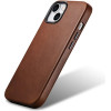 iCarer Oil Wax Premium Leather Case iPhone 14 Plus Magnetic Leather Case with MagSafe Brown - (WMI14220703-RB)