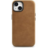 iCarer Oil Wax Premium Leather Case iPhone 14 Plus Magnetic Leather Case with MagSafe Brown - (WMI14220703-TN)