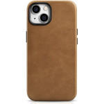 iCarer Oil Wax Premium Leather Case iPhone 14 Plus Magnetic Leather Case with MagSafe Brown - (WMI14220703-TN)
