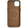 iCarer Oil Wax Premium Leather Case iPhone 14 Plus Magnetic Leather Case with MagSafe Brown - (WMI14220703-TN)