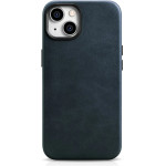 iCarer Oil Wax Premium Leather Case iPhone 14 Plus Magnetic Leather Case with MagSafe Dark Blue - (WMI14220703-BU)