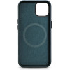 iCarer Oil Wax Premium Leather Case iPhone 14 Plus Magnetic Leather Case with MagSafe Dark Blue - (WMI14220703-BU)