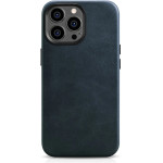 iCarer Oil Wax Premium Leather Case iPhone 14 Pro Max Magnetic Leather Case with MagSafe Dark Blue - (WMI14220704-BU)