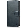 iCarer Oil Wax Wallet Case 2in1 Cover iPhone 14 Plus Anti-RFID Leather Flip Case Blue - (WMI14220723-BU)