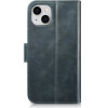 iCarer Oil Wax Wallet Case 2in1 Cover iPhone 14 Plus Anti-RFID Leather Flip Case Blue - (WMI14220723-BU)