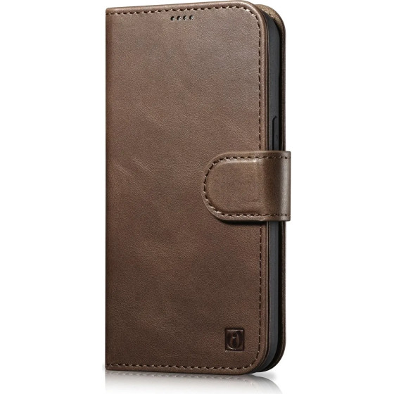 iCarer Oil Wax Wallet Case 2in1 Cover iPhone 14 Pro Max Leather Flip Cover Anti-RFID brown - (WMI14220724-BN)