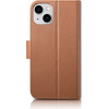 iCarer Wallet Case 2in1 Cover iPhone 14 Plus Anti-RFID Leather Flip Case Brown - (WMI14220727-BN)