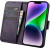 iCarer Wallet Case 2in1 Cover iPhone 14 Plus Anti-RFID Leather Flip Case Dark Purple - (WMI14220727-DP)