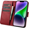 iCarer Wallet Case 2in1 Cover iPhone 14 Plus Anti-RFID Leather Flip Cover Red - (WMI14220727-RD)