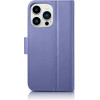 iCarer Wallet Case 2in1 Cover iPhone 14 Pro Anti-RFID Leather Flip Case Light Purple - (WMI14220726-LP)