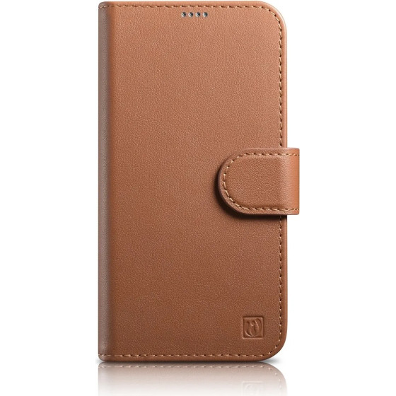 iCarer Wallet Case 2in1 Cover iPhone 14 Pro Max Leather Flip Cover Anti-RFID Brown - (WMI14220728-BN)