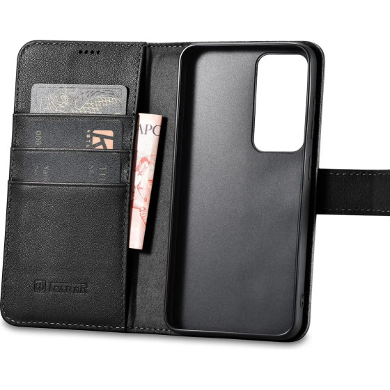 iCarer Wallet Case for Samsung Galaxy S23 leather case wallet black - (AKSM07-BK)