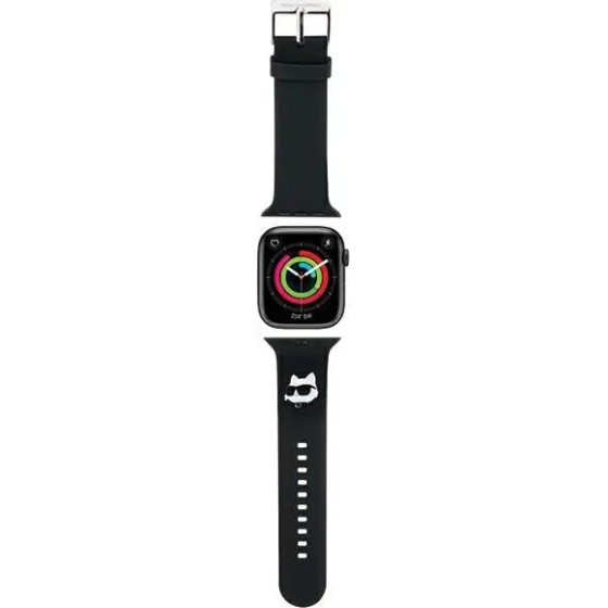 Karl Lagerfeld 3D Rubber Choupette Head Strap for Apple Watch 42/44/45/49mm - Black - (KF001837-0)