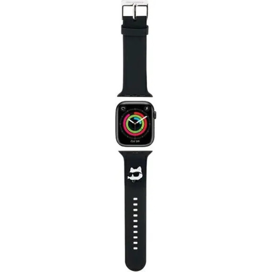 Karl Lagerfeld 3D Rubber Choupette Heads Strap for Apple Watch 38/40/41mm - Black - (KF001836-0)