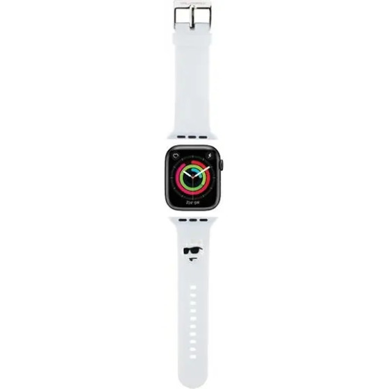 Karl Lagerfeld 3D Rubber Choupette Heads Strap for Apple Watch 38/40/41mm - White - (KF001838-0)