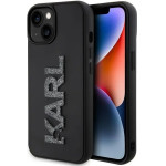 Karl Lagerfeld 3D Rubber Glitter Logo case for iPhone 15 - black - (KF001716-0)