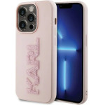 Karl Lagerfeld 3D Rubber Glitter Logo case for iPhone 15 Pro - pink - (KF001714-0)