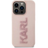 Karl Lagerfeld 3D Rubber Glitter Logo case for iPhone 15 Pro - pink - (KF001714-0)