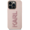 Karl Lagerfeld 3D Rubber Glitter Logo case for iPhone 15 Pro Max - pink - (KF001715-0)