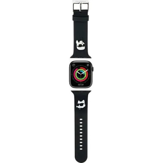 Karl Lagerfeld 3D Rubber Karl&Choupette Heads strap for Apple Watch 38/40/41mm - black - (KF001844-0)