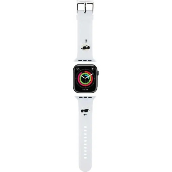 Karl Lagerfeld 3D Rubber Karl&Choupette Heads strap for Apple Watch 38/40/41mm - white - (KF001929-0)