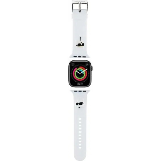 Karl Lagerfeld 3D Rubber Karl&Choupette Heads strap for Apple Watch 42/44/45/49mm - white - (KF001846-0)