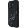 Karl Lagerfeld 3D Rubber Signature iPhone 16 Case - Black - (KF002411-0)