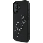 Karl Lagerfeld 3D Rubber Signature iPhone 16 Case - Black - (KF002411-0)