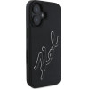 Karl Lagerfeld 3D Rubber Signature iPhone 16 Case - Black - (KF002411-0)