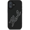 Karl Lagerfeld 3D Rubber Signature iPhone 16 Case - Black - (KF002411-0)