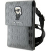 Karl Lagerfeld Bag KLWBSAKHPKG case - silver Saffiano Monogram Ikonik - (KF001680-0)