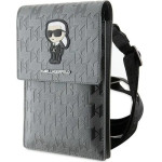 Karl Lagerfeld Bag KLWBSAKHPKG case - silver Saffiano Monogram Ikonik - (KF001680-0)