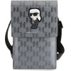 Karl Lagerfeld Bag KLWBSAKHPKG case - silver Saffiano Monogram Ikonik - (KF001680-0)