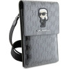 Karl Lagerfeld Bag KLWBSAKHPKG case - silver Saffiano Monogram Ikonik - (KF001680-0)