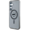 Karl Lagerfeld Button Choupette Head Printed Logo MagSafe Samsung Galaxy S25 case black - (KF002465-0)
