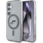 Karl Lagerfeld Button Karl & Choupette Heads Printed Logo MagSafe Samsung Galaxy S25 case black - (KF002468-0)