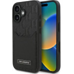 Karl Lagerfeld Cardslots Monogram iPhone 16 Case - Black - (KF002308-0)