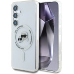 Karl Lagerfeld Case Button Karl & Choupette Heads Printed Logo MagSafe Samsung Galaxy S25 white - (KF002472-0)