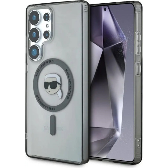 Karl Lagerfeld Case Button Karl Head Printed Logo MagSafe Samsung Galaxy S25 Ultra black - (KF002478-0)