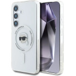 Karl Lagerfeld Case Button Karl Head Printed Logo MagSafe Samsung Galaxy S25 white - (KF002475-0)