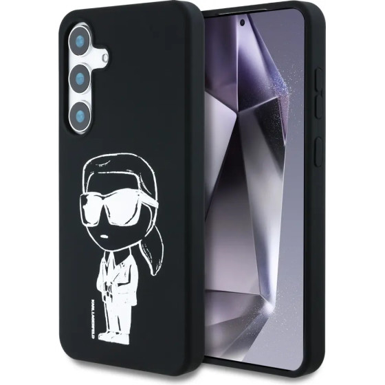 Karl Lagerfeld Case Silicone Graffiti Ikonik Printed Logo MagSafe Samsung Galaxy S25 black - (KF002458-0)