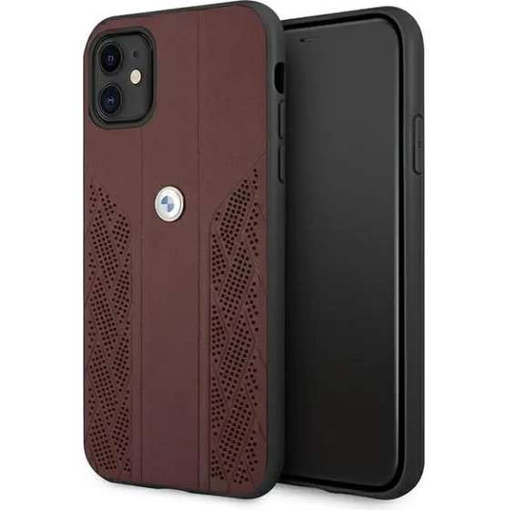 BMW Etui BMHCN61RSPPR iPhone 11 6,1'' / Xr czerwony/red hardcase Leather Curve Perforate - (BMW000444-0)