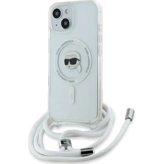 Karl Lagerfeld Crossbody IML Karl Head MagSafe case for iPhone 15 / 14 / 13 - transparent - (KF002135-0)